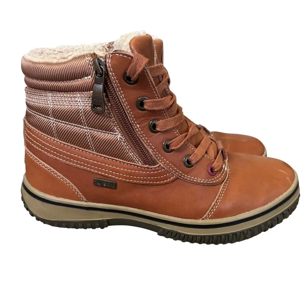 Pajar Canada Tavin 2.0 Waterproof Snow Boots Men's Sz 8-8.5 Brown Leather Winter